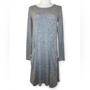 LOFT Heather Grey Long Sleeve Dress